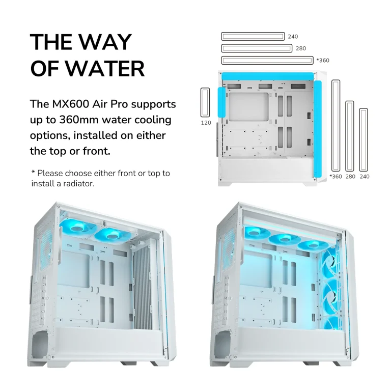 COUGAR CASE TOWER MX600 AIR PRO BIANCO 3x140+2x140+1x120 ARGB - immagine 8