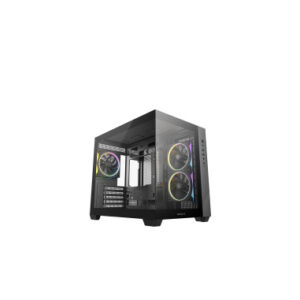DEEPCOOL CASE MICRO ATX CG330 3F BLK 2xTG 3xARGB FAN (sup 360)