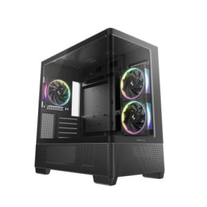 DEEPCOOL CASE MICRO ATX CG380U 3F BLACK PANORAMIC 3CURVE ARGB 2TB 360mm AIO