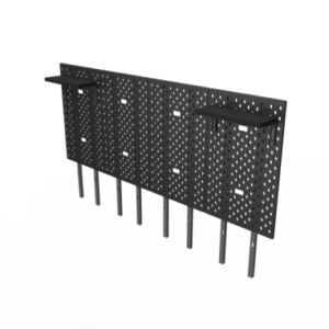 DEZCTOP DESK PANNELLI KIT 4 PEZZI PER SCRIVANIA 160 NERO E NOCE AC-BFTDB4X-