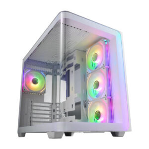 FSP FORTRON CASE M.TOWER M580-WA WHITE TG CURVE 4ARGB COOL 2USB3 TYPEC POC0