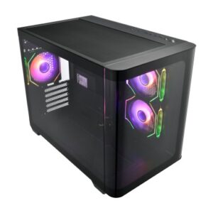 FSP FORTRON CASE M.TOWER S380 BA PANELLO LATERALE CURVO 3xARGB FANS