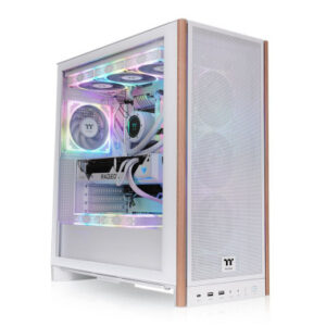 THERMALTAKE CASE M.TOWER S370 BIANCO WS TG 4*CR120 FAN PWM INSERTI IN LEGNO